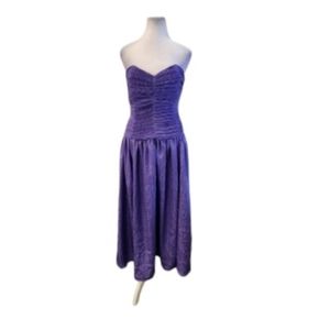 COPY - Vintage Purple Sweatheart Prom Dress with Rouching at Bodice